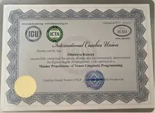 Сертификат о прохождении курса по нейролингвистическому программированию
